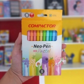 CANETINHA HIDROGRÁFICA TOM PASTEL 12 CORES COMPACTOR