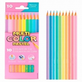 LÁPIS DE COR MULTICOLOR TONS PASTEL 10 CORES