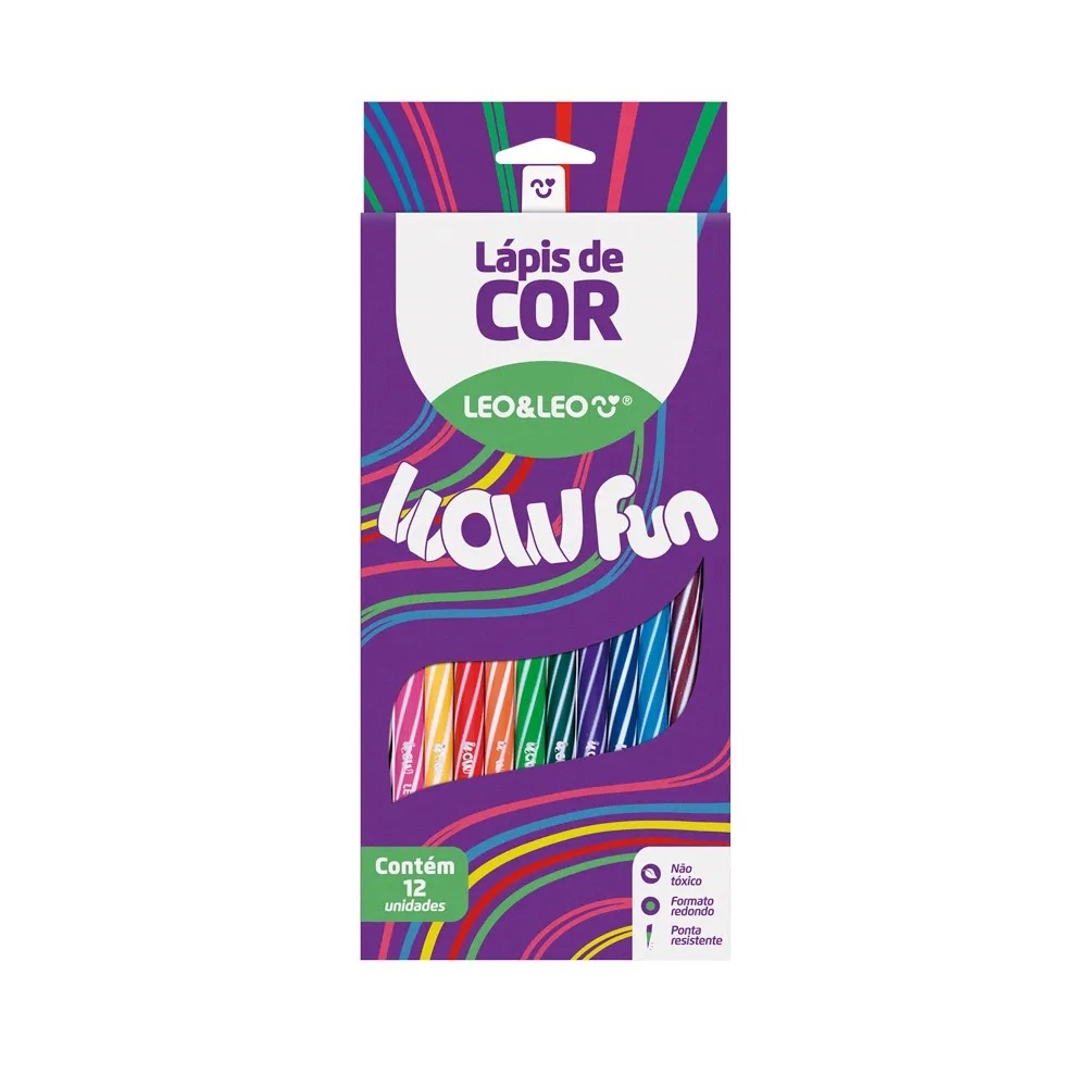 LAPIS DE CORV12 CORES WOW FUN LEO E LEO