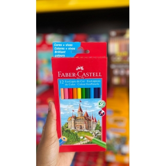LÁPIS DE COR FABER - CASTELL ECOLÁPIS SEXTAVADO 12 CORES