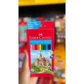 LÁPIS DE COR FABER - CASTELL ECOLÁPIS SEXTAVADO 12 CORES