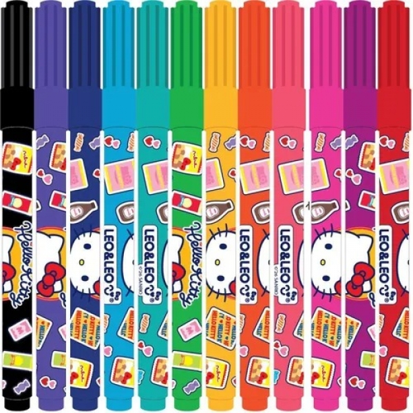 CANETINHA HELLO KITTY 12 CORES