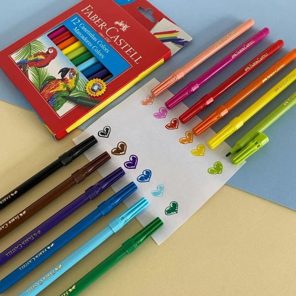 CANETINHAS COLORS FABER CASTELL 12 CORES