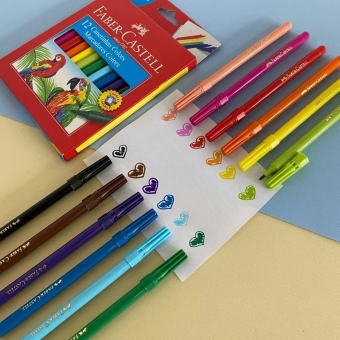 CANETINHAS COLORS FABER CASTELL 12 CORES