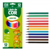 LAPIS DE COR SEXTAVADO 12 CORES LEO&LEO